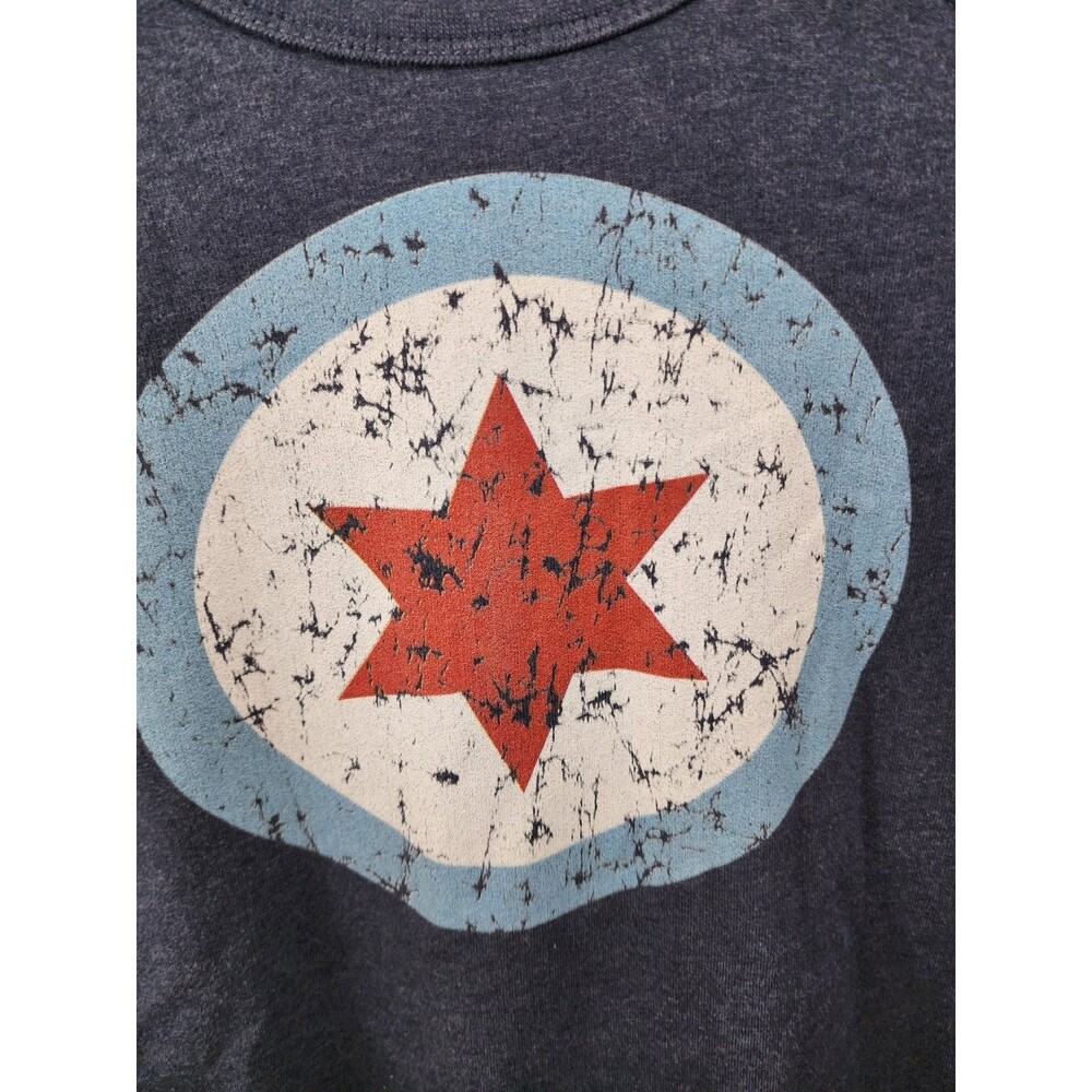 Delta Fleece Womens S Blue Chicago Flag Graphic Long Sleeve Crew Neck Sweatshirt - Picture 2 of 5